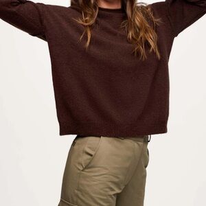 nuuds Cozy Knit Mockwear Expresso  Brown Cottagecore Sweater sz‎ XS